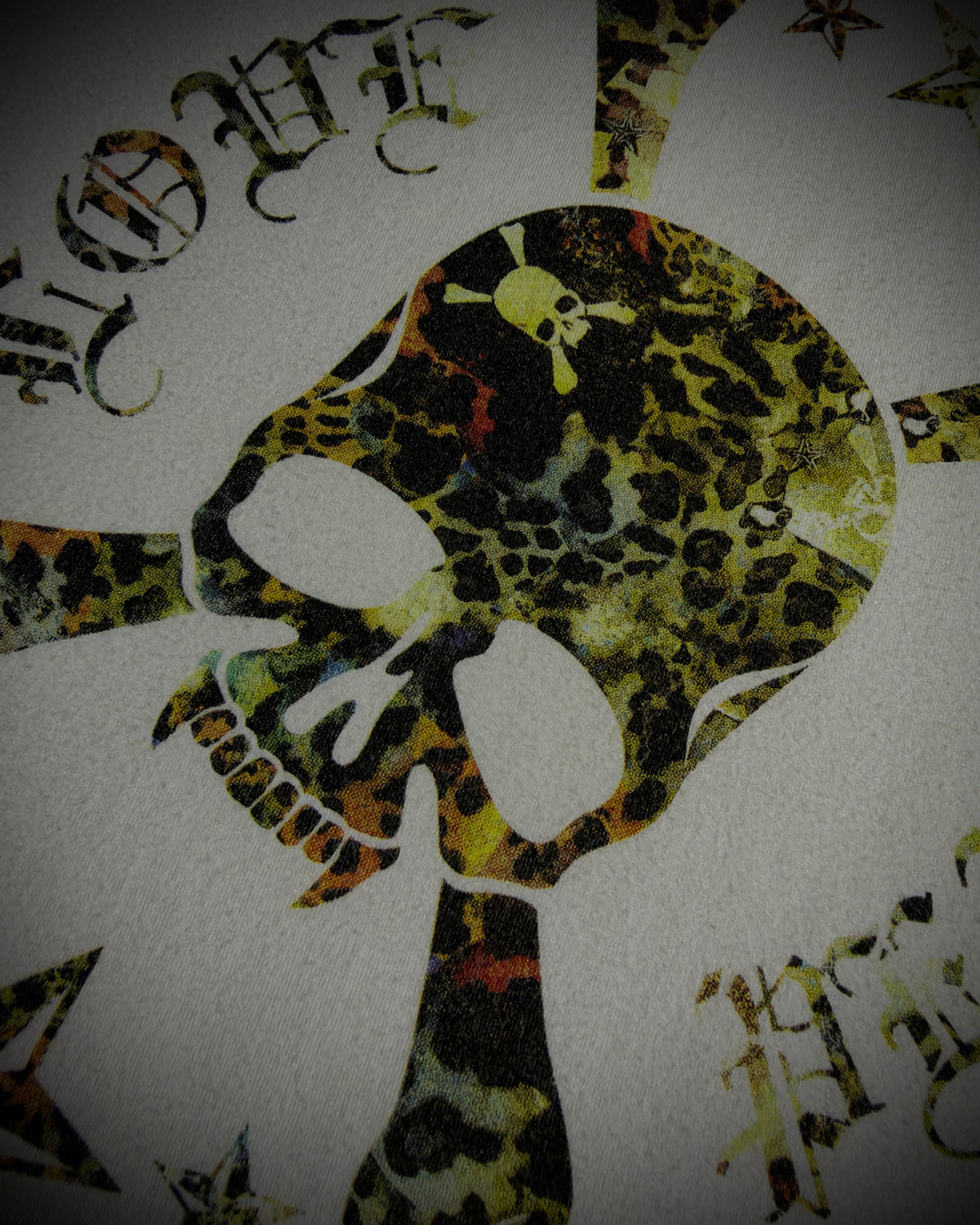 Roen Multicolor Leopard Skull T-Shirt