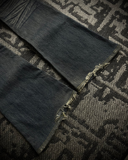 Tornado Mart Tribal Flame Flared Denim