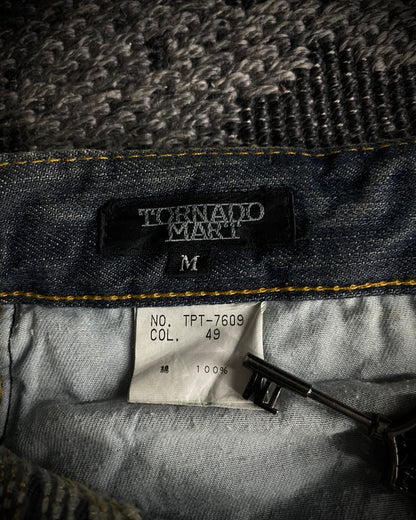 Tornado Mart Tribal Flame Flared Denim