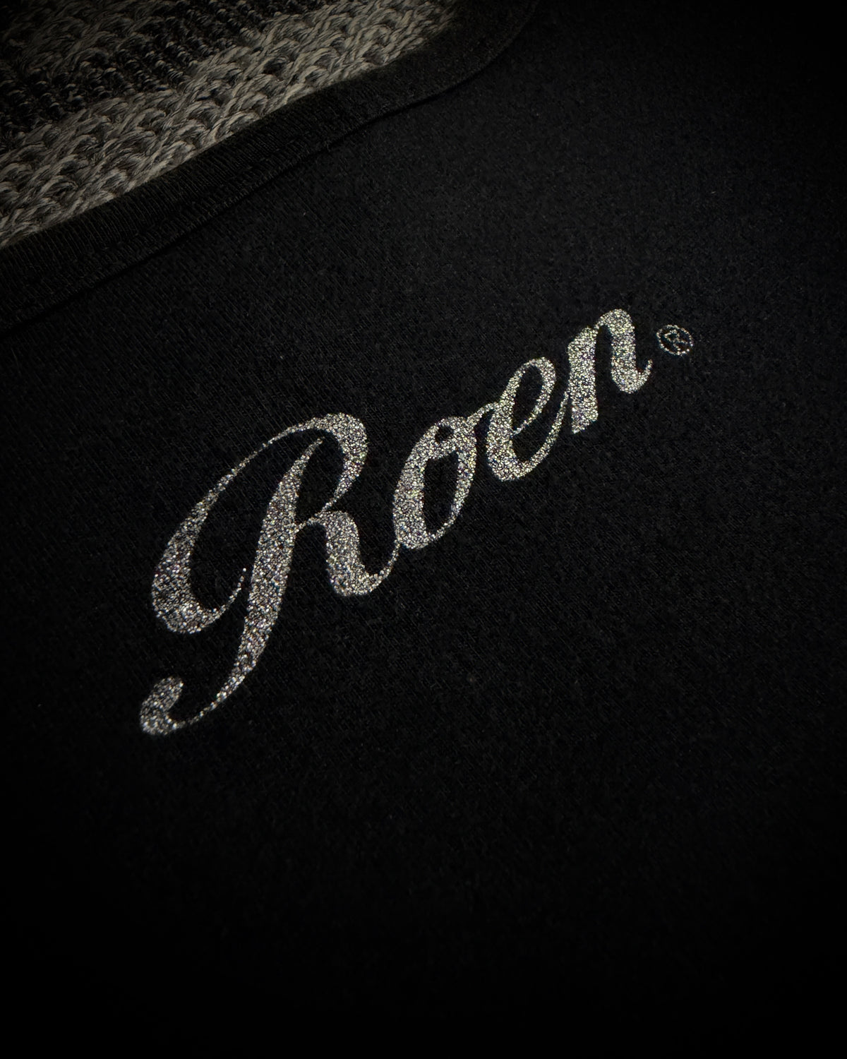 Roen Glitter Paisley Skull T-Shirt