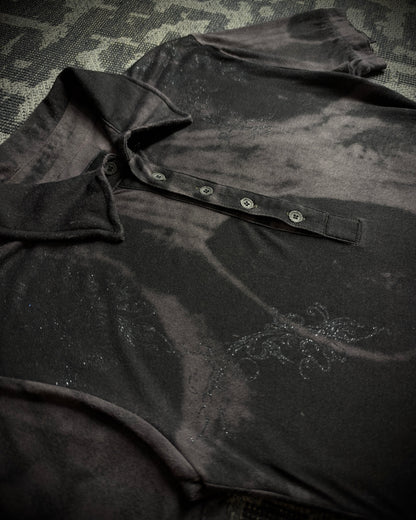 Midas Skull Glitter Layered Shirt