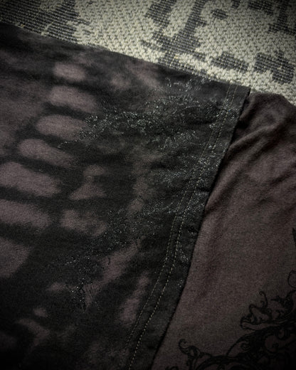 Midas Skull Glitter Layered Shirt