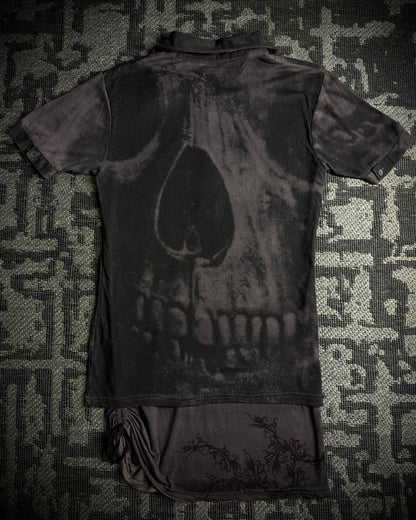 Midas Skull Glitter Layered Shirt