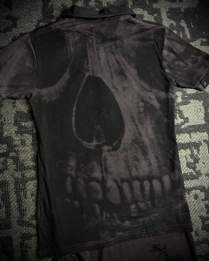 Midas Skull Glitter Layered Shirt