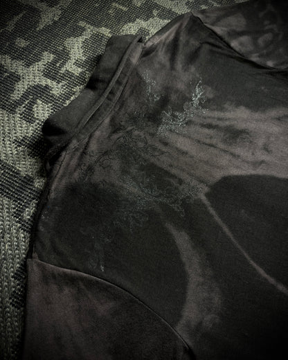 Midas Skull Glitter Layered Shirt
