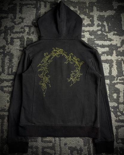 Midas Gold Ornamental Rhinestone Zip Hoodie