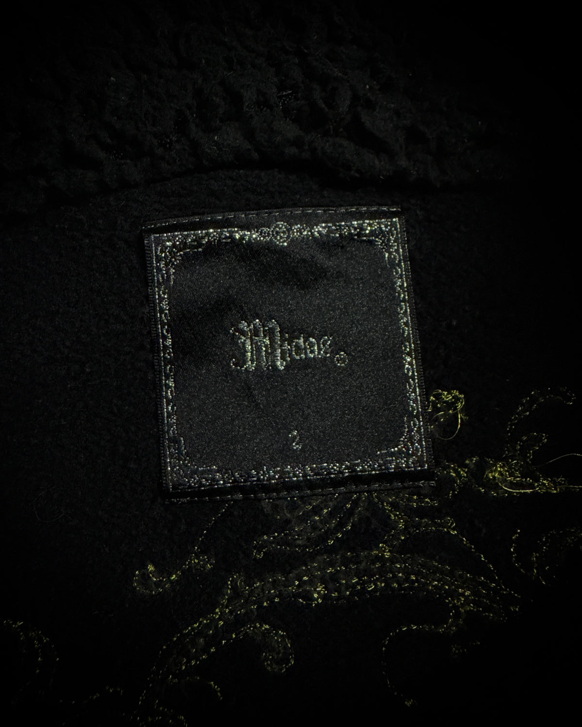 Midas Gold Ornamental Rhinestone Zip Hoodie