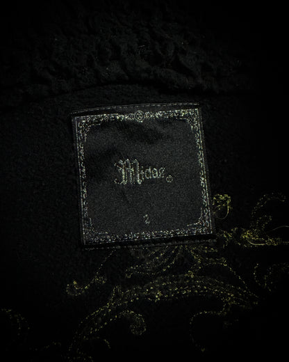 Midas Gold Ornamental Rhinestone Zip Hoodie