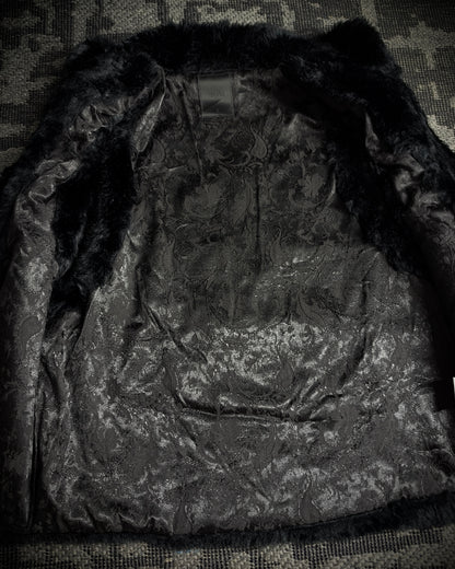 Midas Skull Embroidered Faux Fur Vest