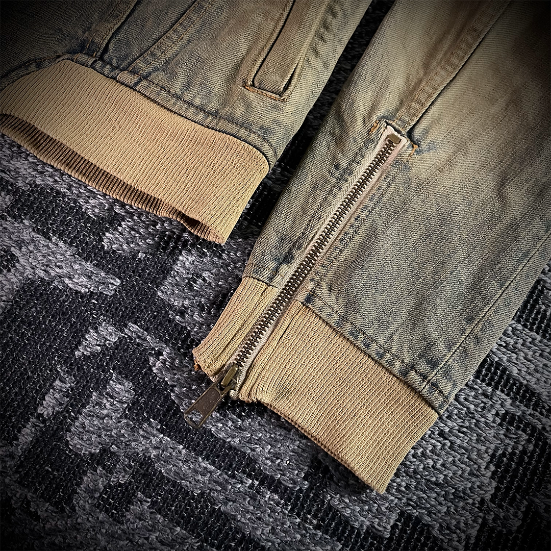 Rise Rily Japanese Skull Zipper Jeans Jacket