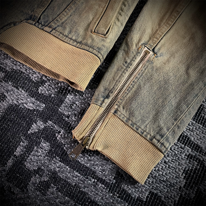 Rise Rily Japanese Skull Zipper Jeans Jacket