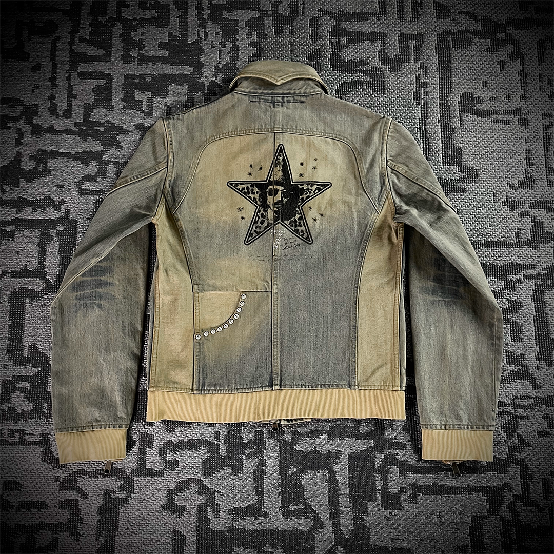 Rise Rily Japanese Skull Zipper Jeans Jacket