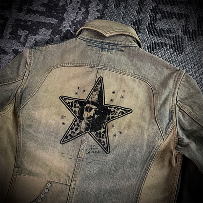 Rise Rily Japanese Skull Zipper Jeans Jacket