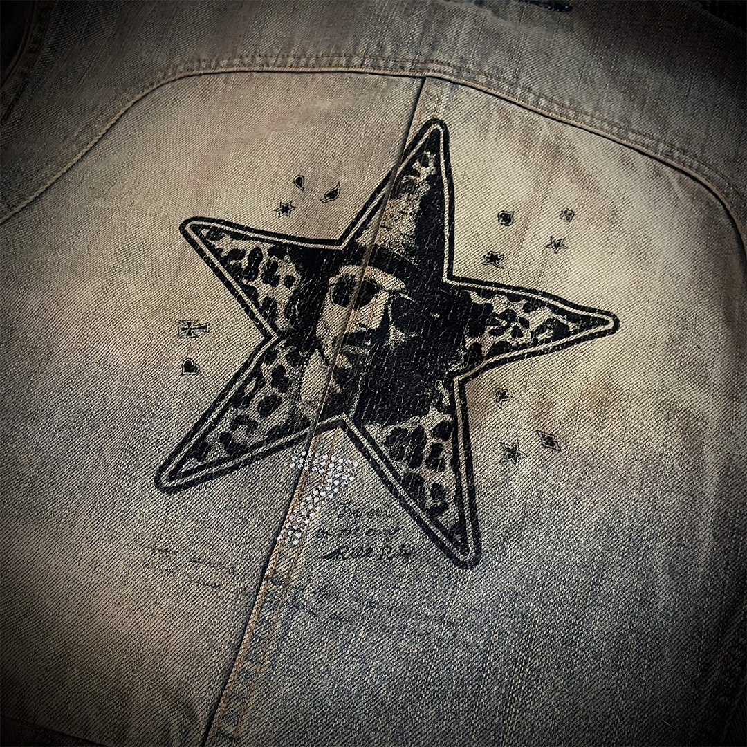 Rise Rily Japanese Skull Zipper Jeans Jacket