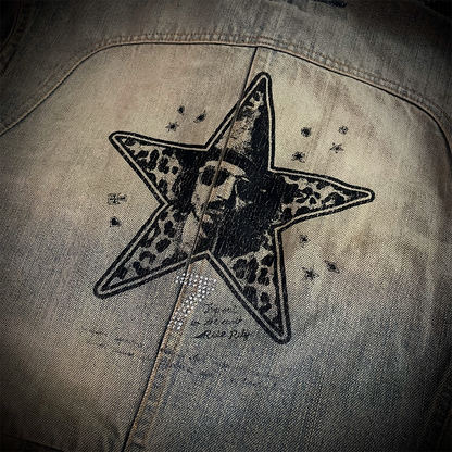 Rise Rily Japanese Skull Zipper Jeans Jacket