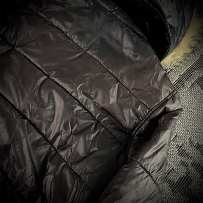 Lowbox Fur Hoodie Puffer Faded Jacket