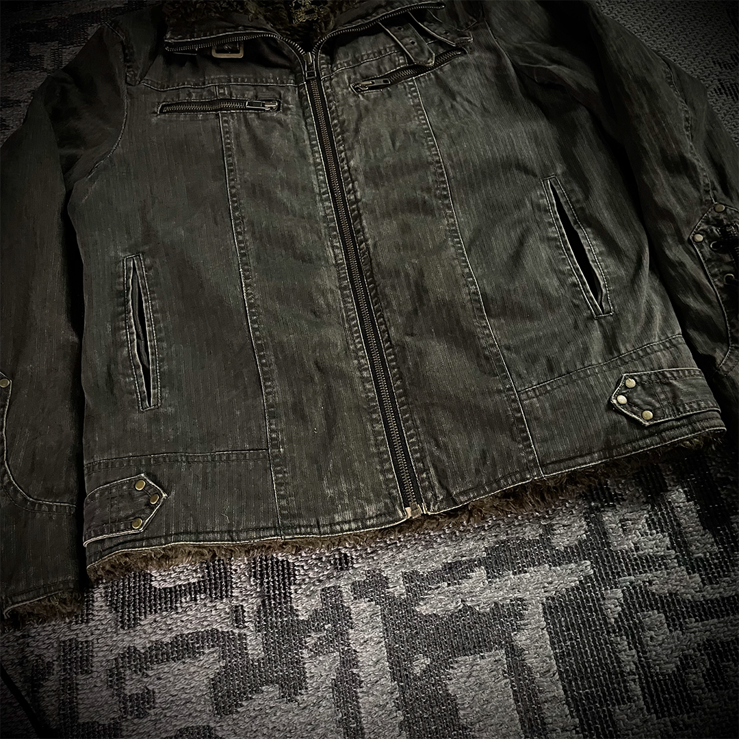 Spinalh Lace Up Fur Jacket