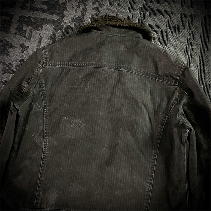 Spinalh Lace Up Fur Jacket