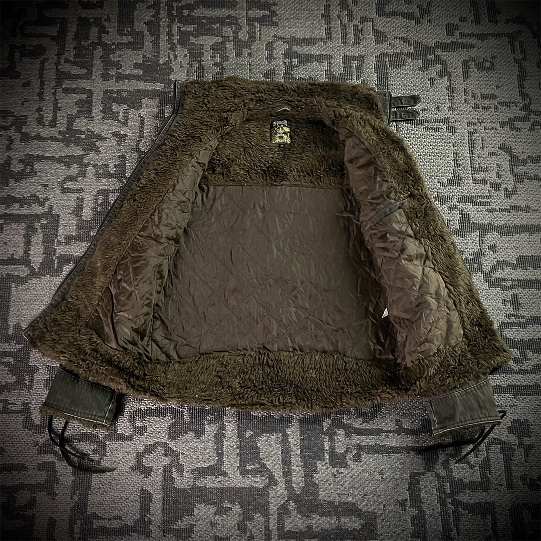 Spinalh Lace Up Fur Jacket