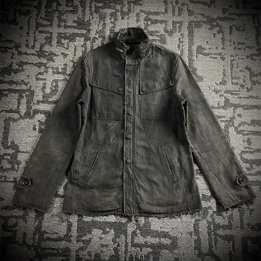 Custom Culture Glitter Distressed Denim Jacket