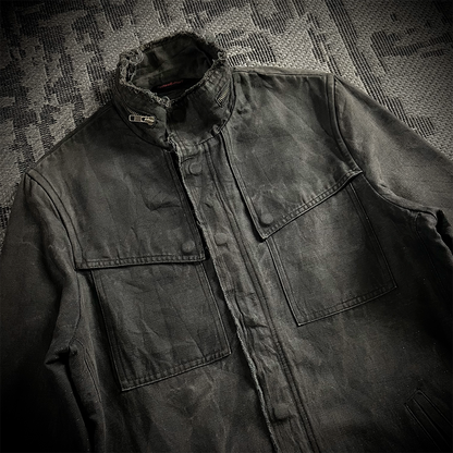 Custom Culture Glitter Distressed Denim Jacket