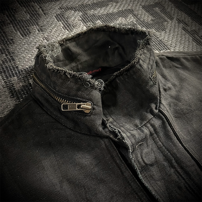 Custom Culture Glitter Distressed Denim Jacket