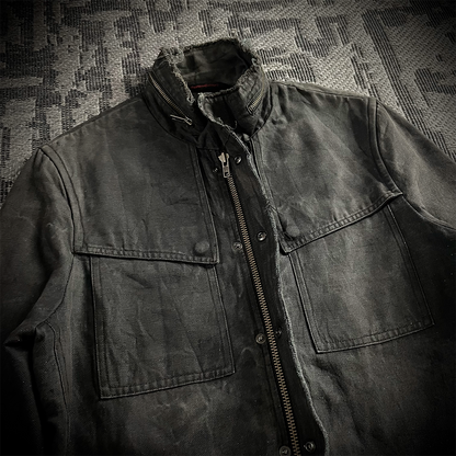 Custom Culture Glitter Distressed Denim Jacket