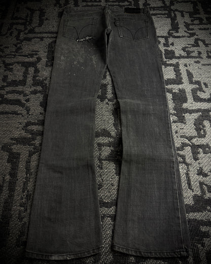 Hysteric Glamour Paint Splatter Destroyed Slim Bootcut