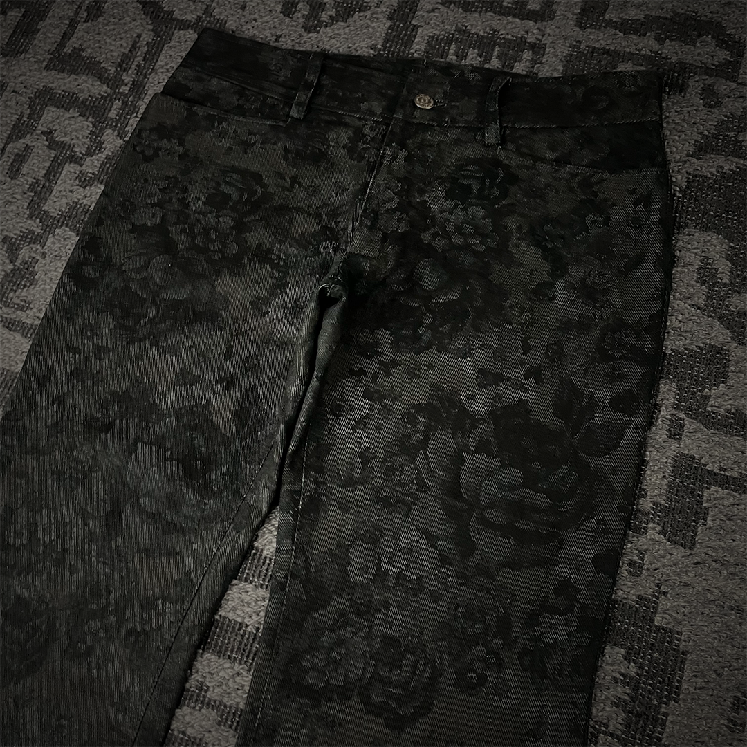 Tornado Mart Femme Floral Pattern Boot Cut Flared Pants