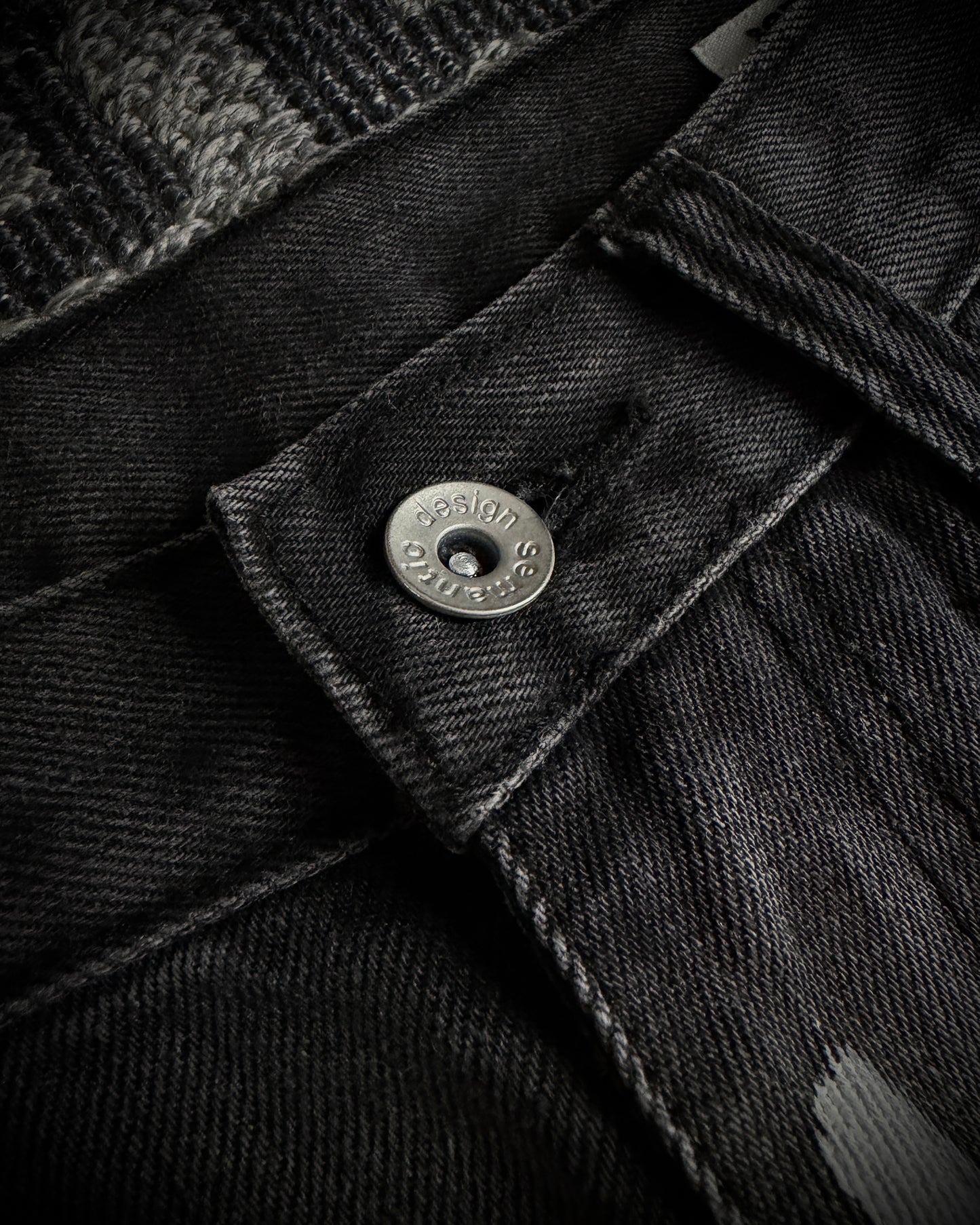 Semantic Design Washed Black Distressed Bootcut Jeans