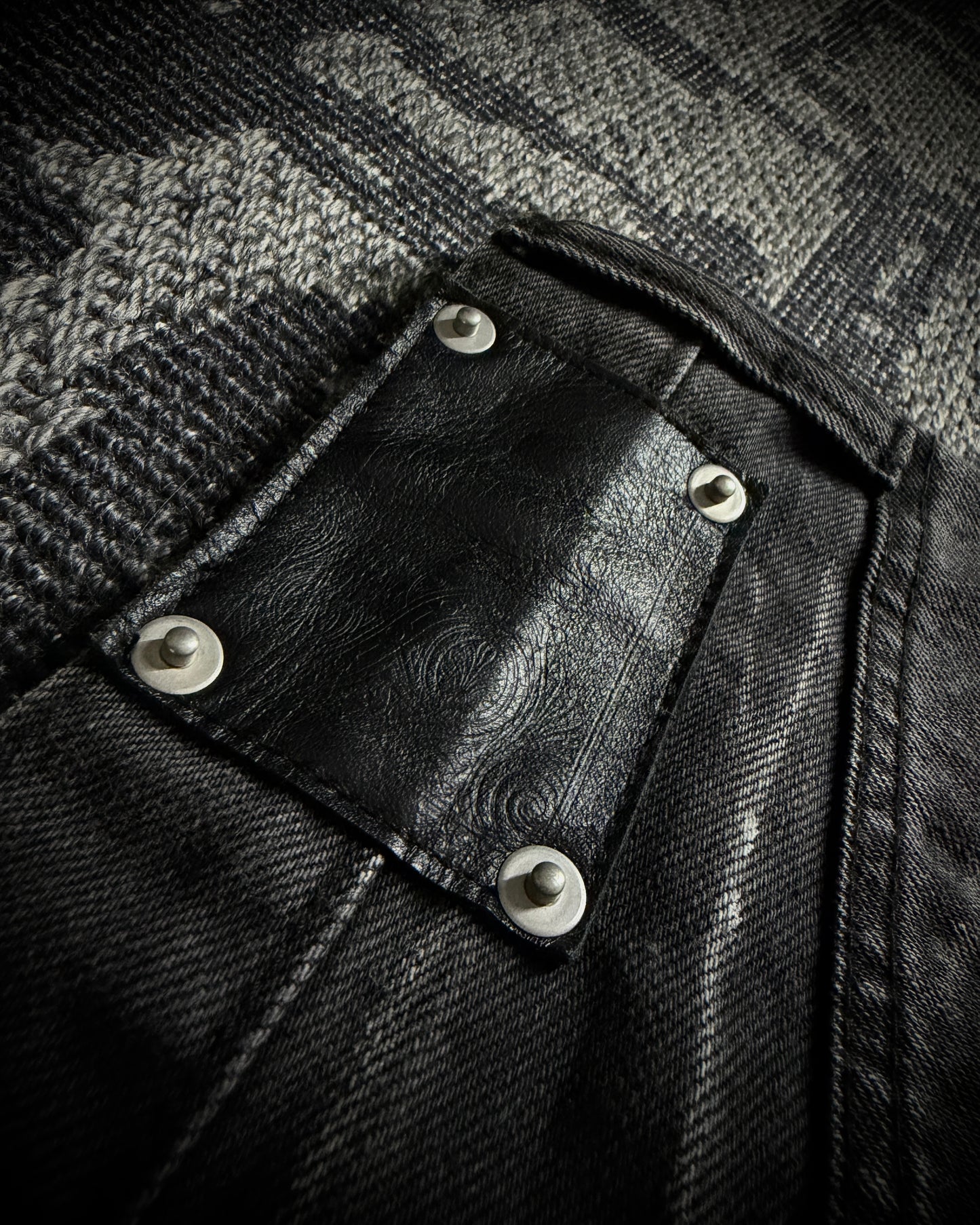 Semantic Design Washed Black Distressed Bootcut Jeans