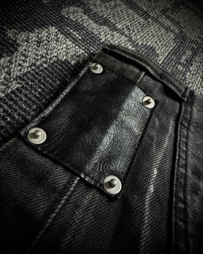 Semantic Design Washed Black Distressed Bootcut Jeans