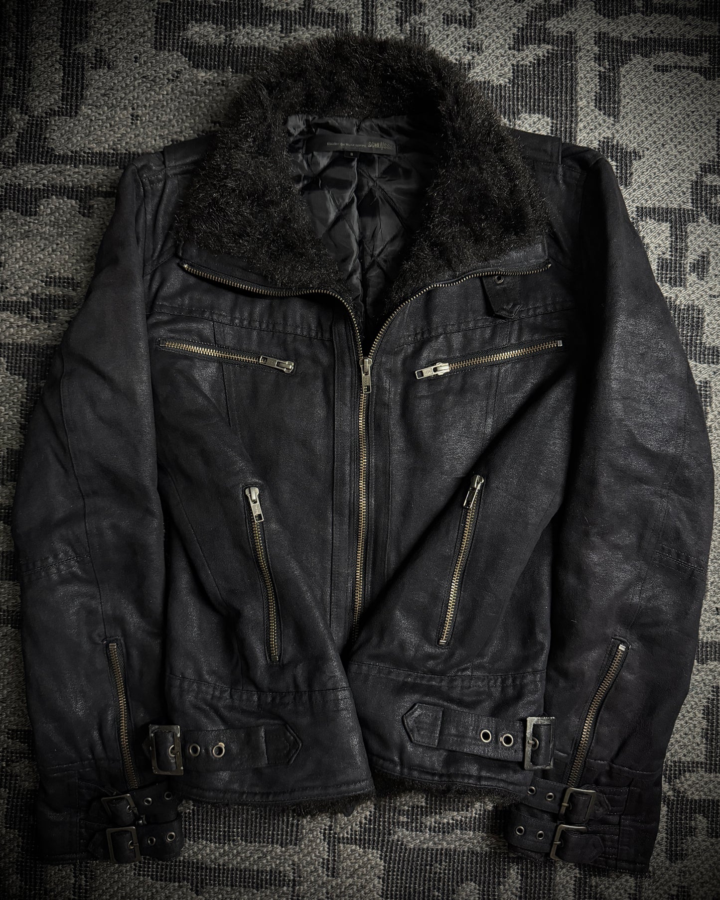 Schlussel Faux Fur Coated Jacket