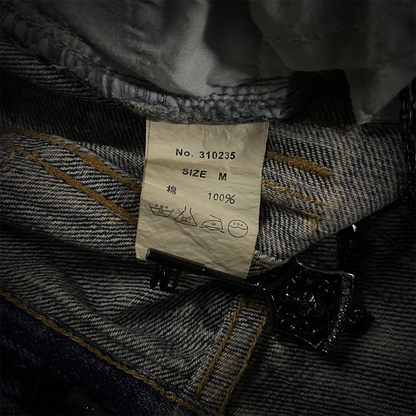 Midas Gold Glitter Splash Distressed Boot Cut Flare Jeans