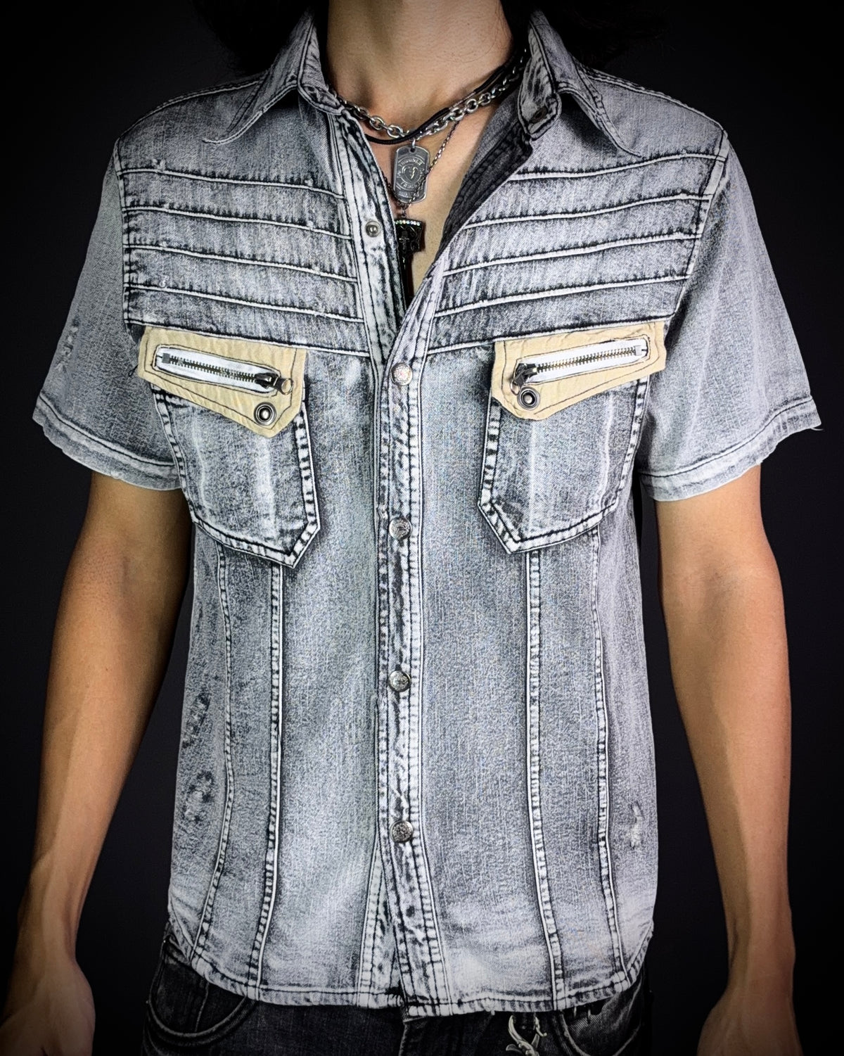In the Attic Faded Distressed Shirt