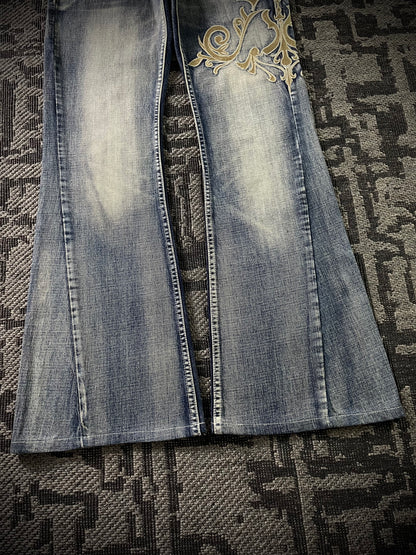 Tornado Mart Tribal Flared Jeans (L)