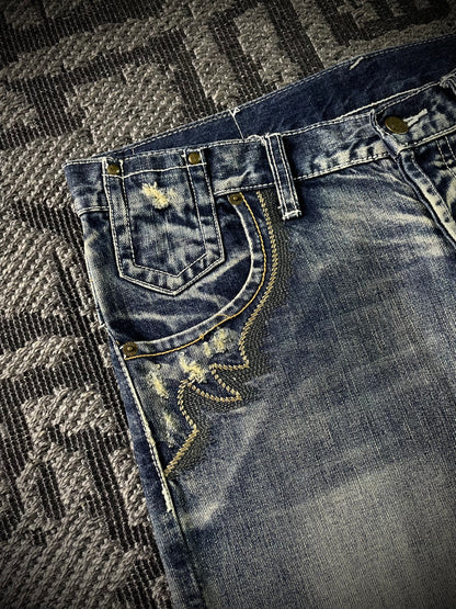 Tornado Mart Tribal Flared Jeans (L)