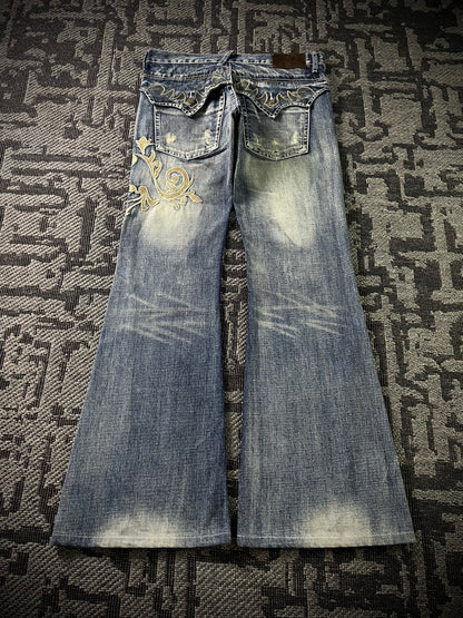 Tornado Mart Tribal Flared Jeans (L)
