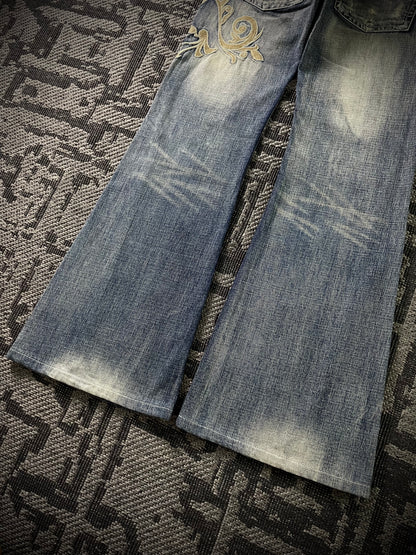 Tornado Mart Tribal Flared Jeans (L)
