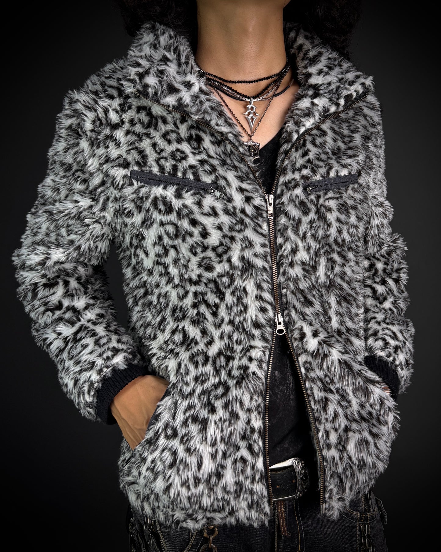 Xfrm Snow Leopard Faux Fur Jacket