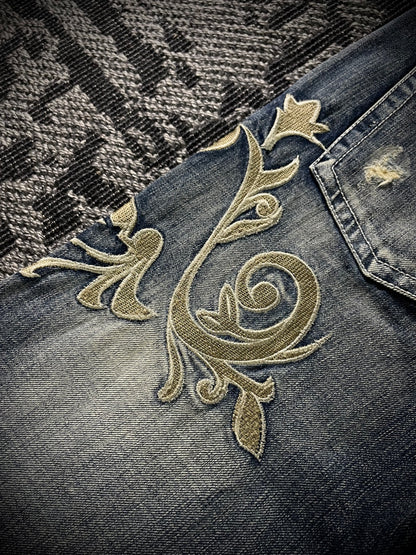 Tornado Mart Tribal Flared Jeans (L)