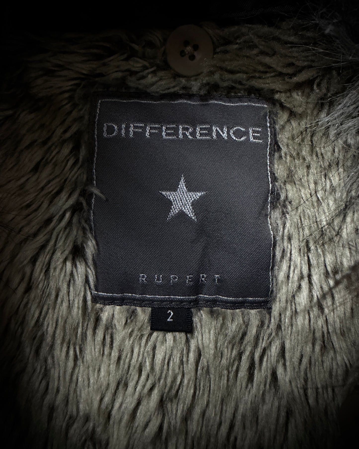 Difference Rupert Faux Fur Grey Denim Jacket