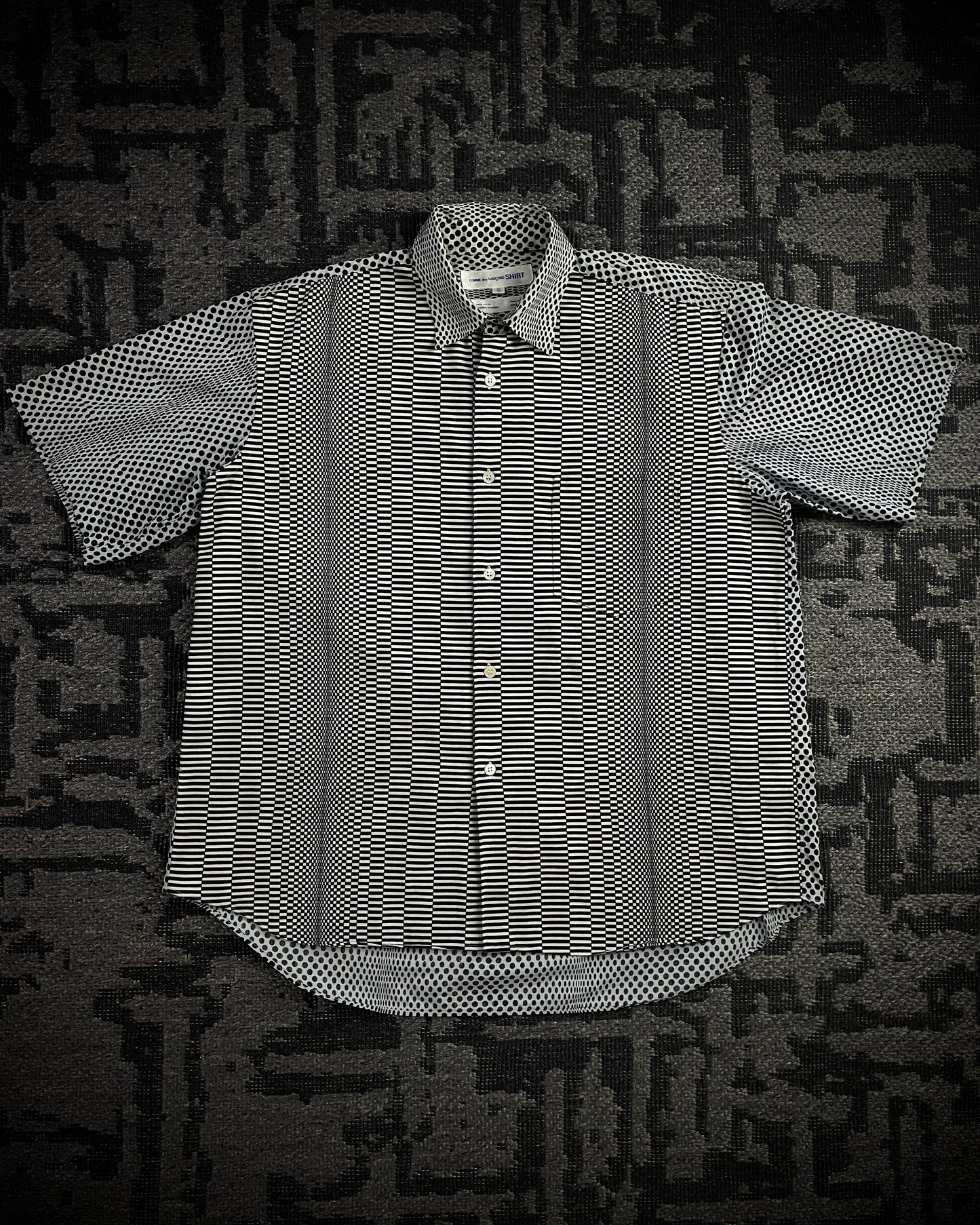 COMME des GARÇONS SHIRT (Early 2000s) Mixed Pattern Short Sleeve