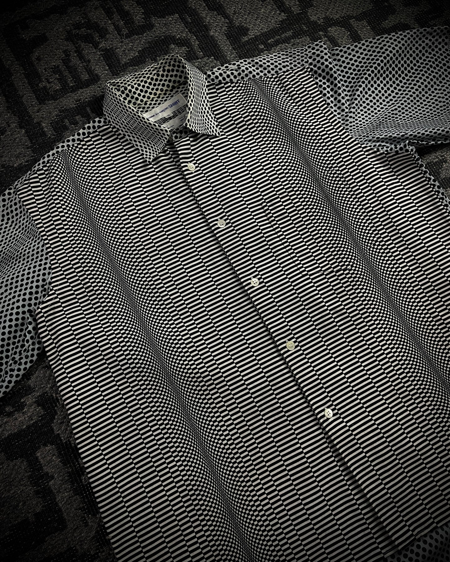 COMME des GARÇONS SHIRT (Early 2000s) Mixed Pattern Short Sleeve