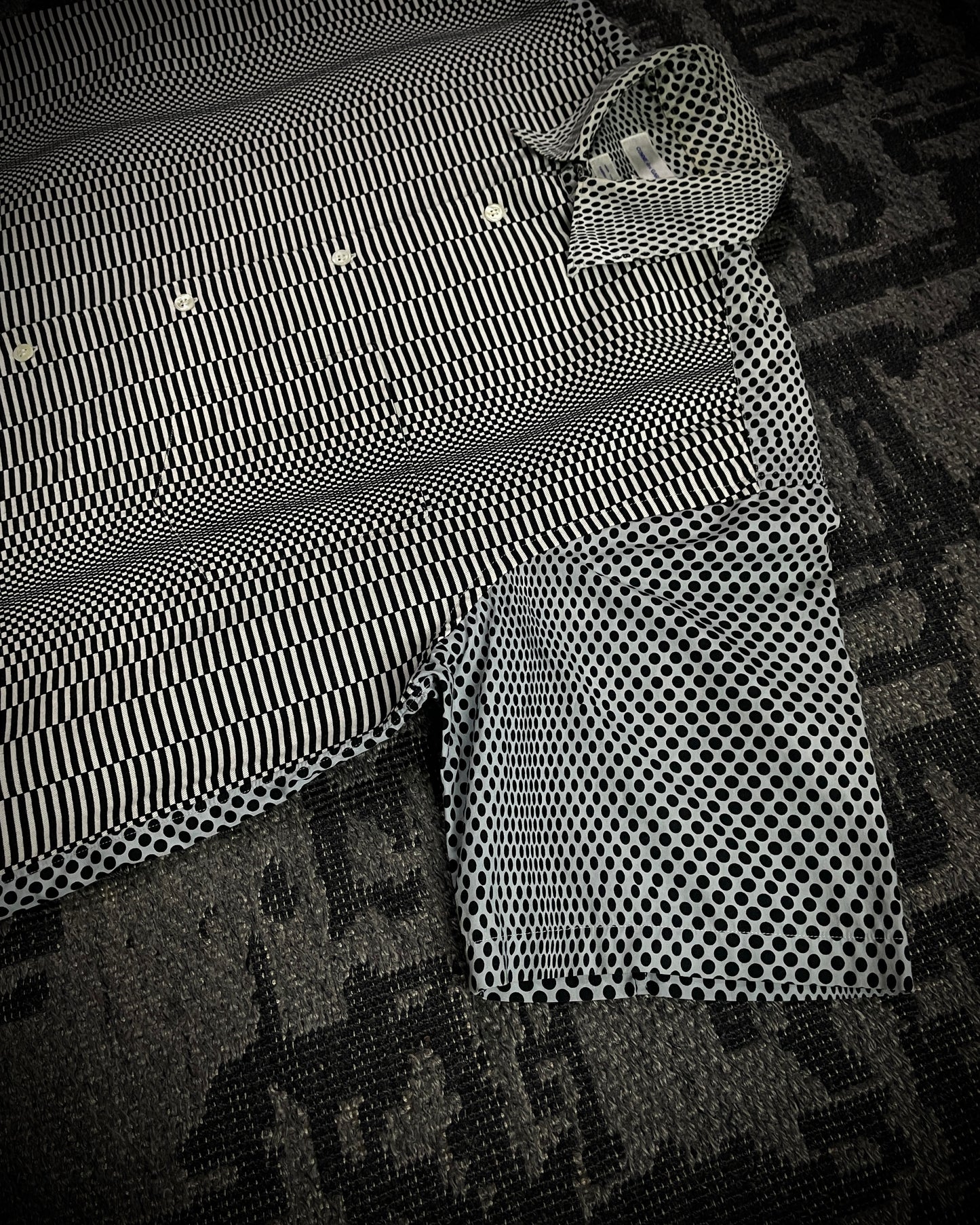 COMME des GARÇONS SHIRT (Early 2000s) Mixed Pattern Short Sleeve