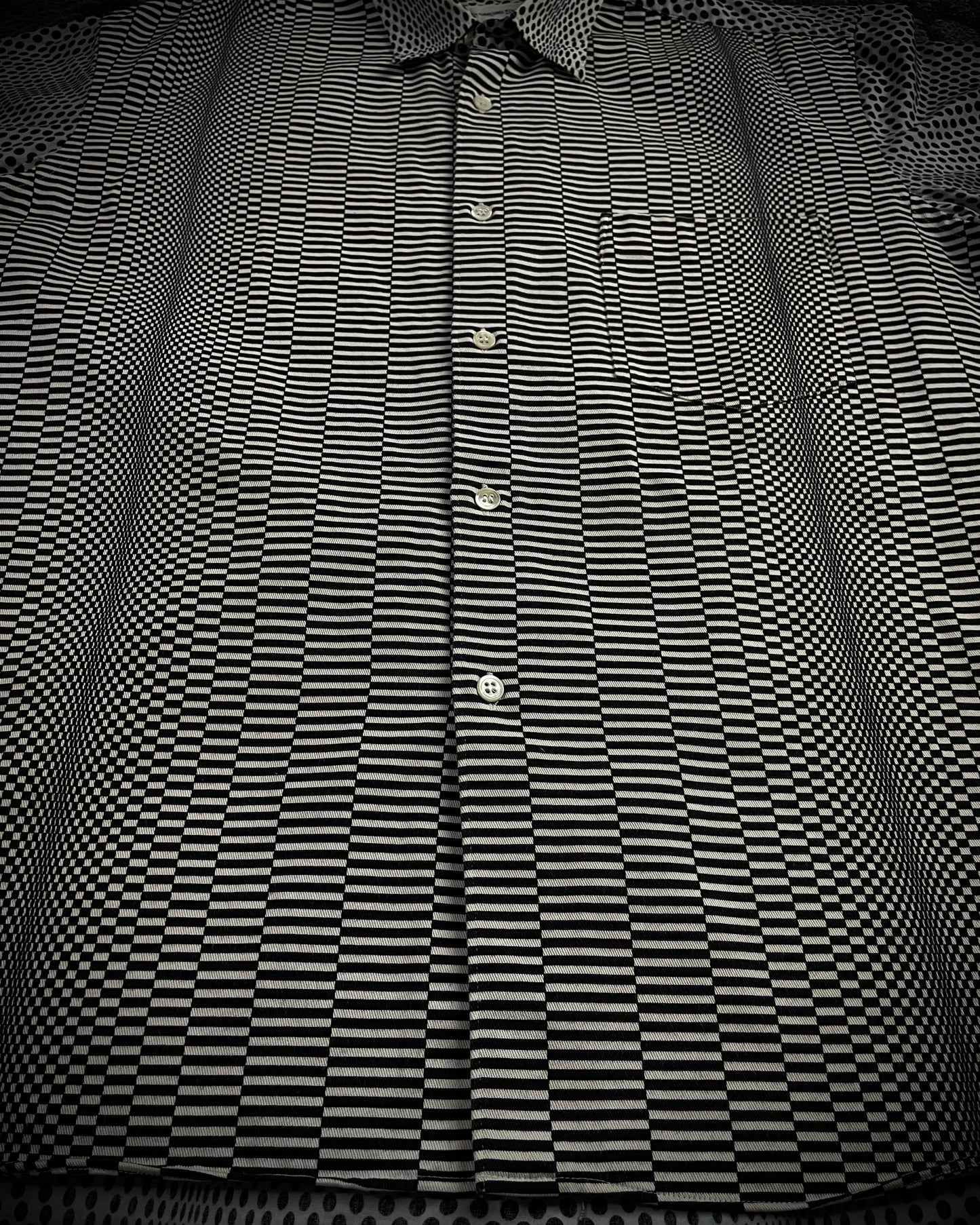 COMME des GARÇONS SHIRT (Early 2000s) Mixed Pattern Short Sleeve