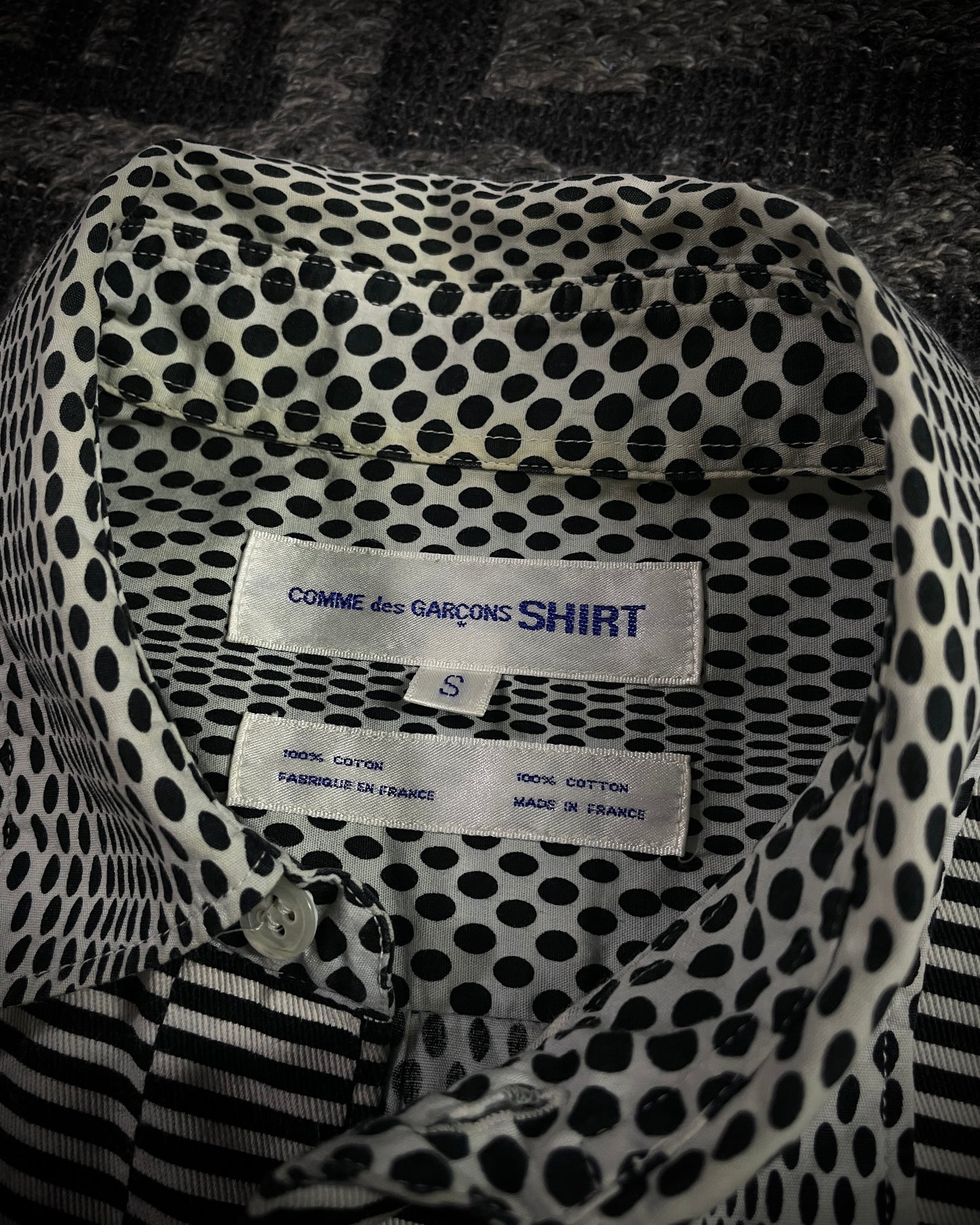 COMME des GARÇONS SHIRT (Early 2000s) Mixed Pattern Short Sleeve