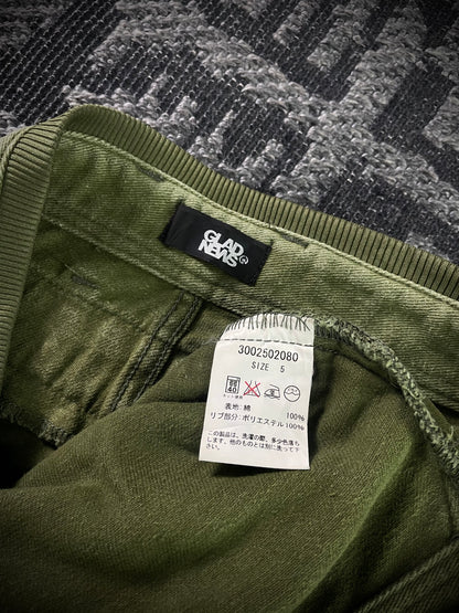 Glad News Gas Mask Distressed Zip Detail Wide Cargo Pants