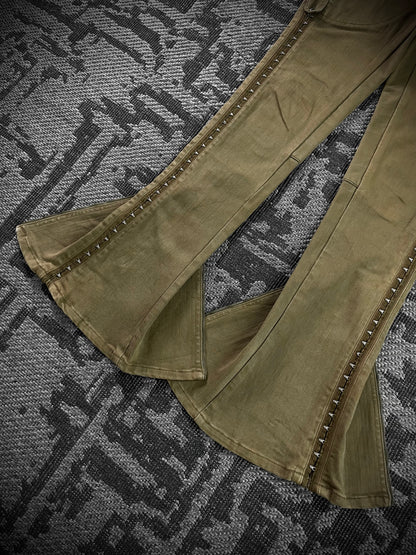 Share Spirit Geometry Hooks Flared Pants