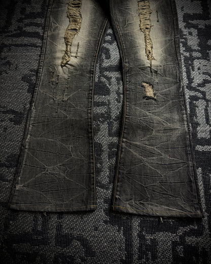 GOA Mud Washed Distressed Bootcut Denim